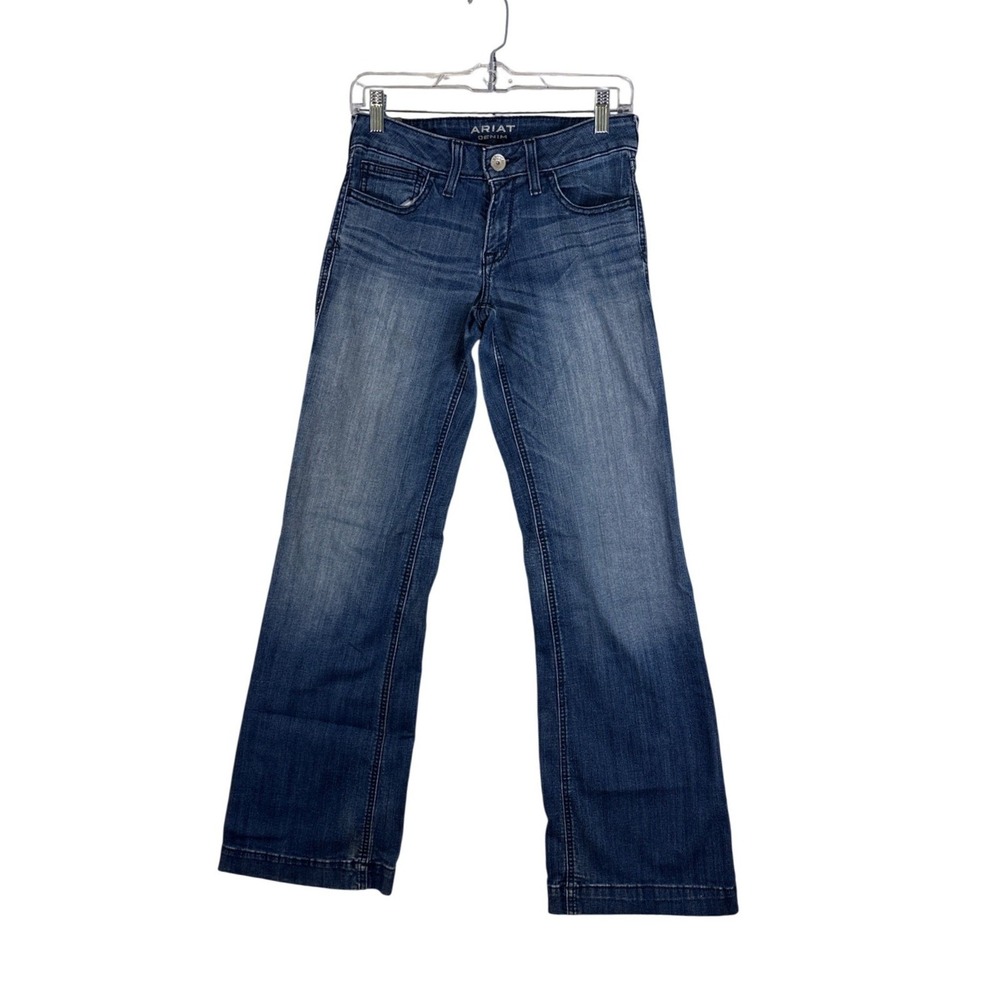 Ariat Denim Womens 27R Medium Wash Bootcut Jeans Blue 10031288 Stretch Western - Picture 1 of 6